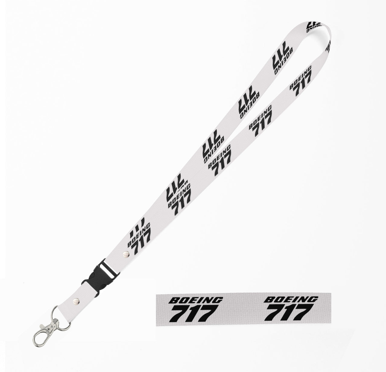Boeing 717 & Text Designed Detachable Lanyard & ID Holders