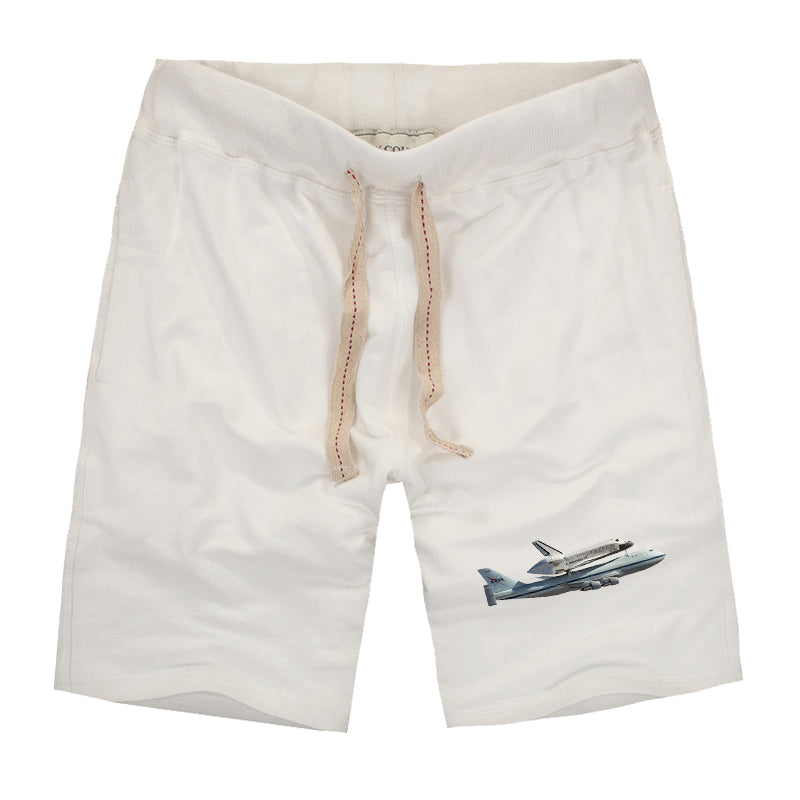 Space shuttle on 747 Designed Cotton Shorts