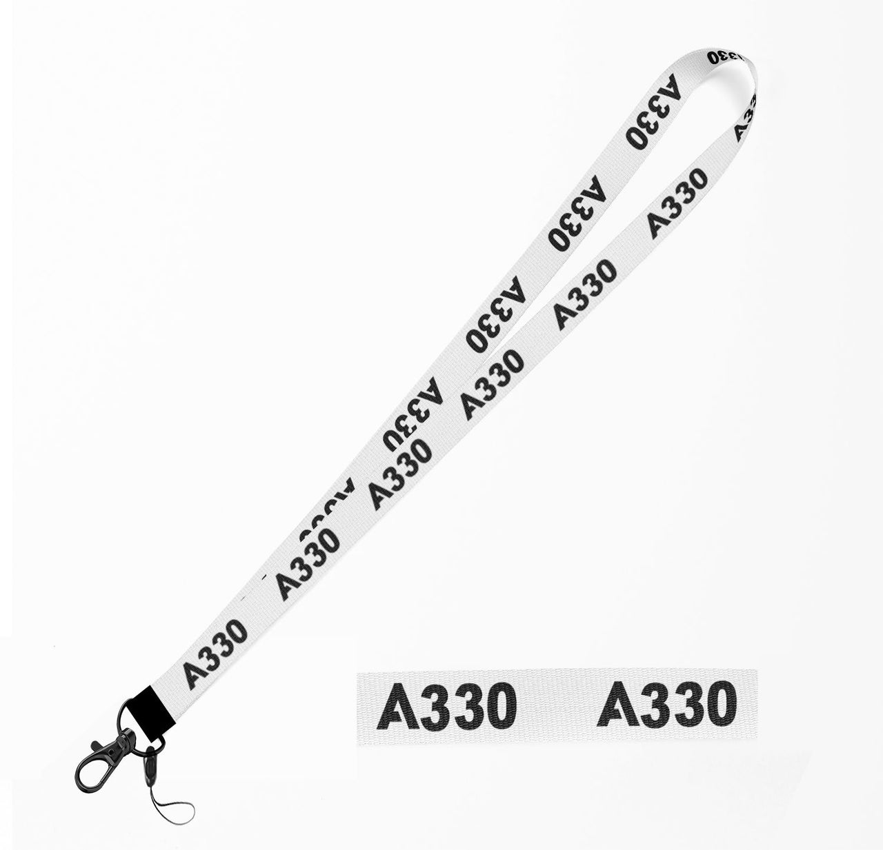 A330 Flat Text Designed Lanyard & ID Holders