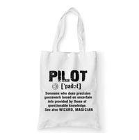 Thumbnail for Pilot [Noun] Designed Tote Bags