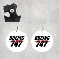 Thumbnail for Amazing Boeing 747 Designed Wooden Drop Earrings