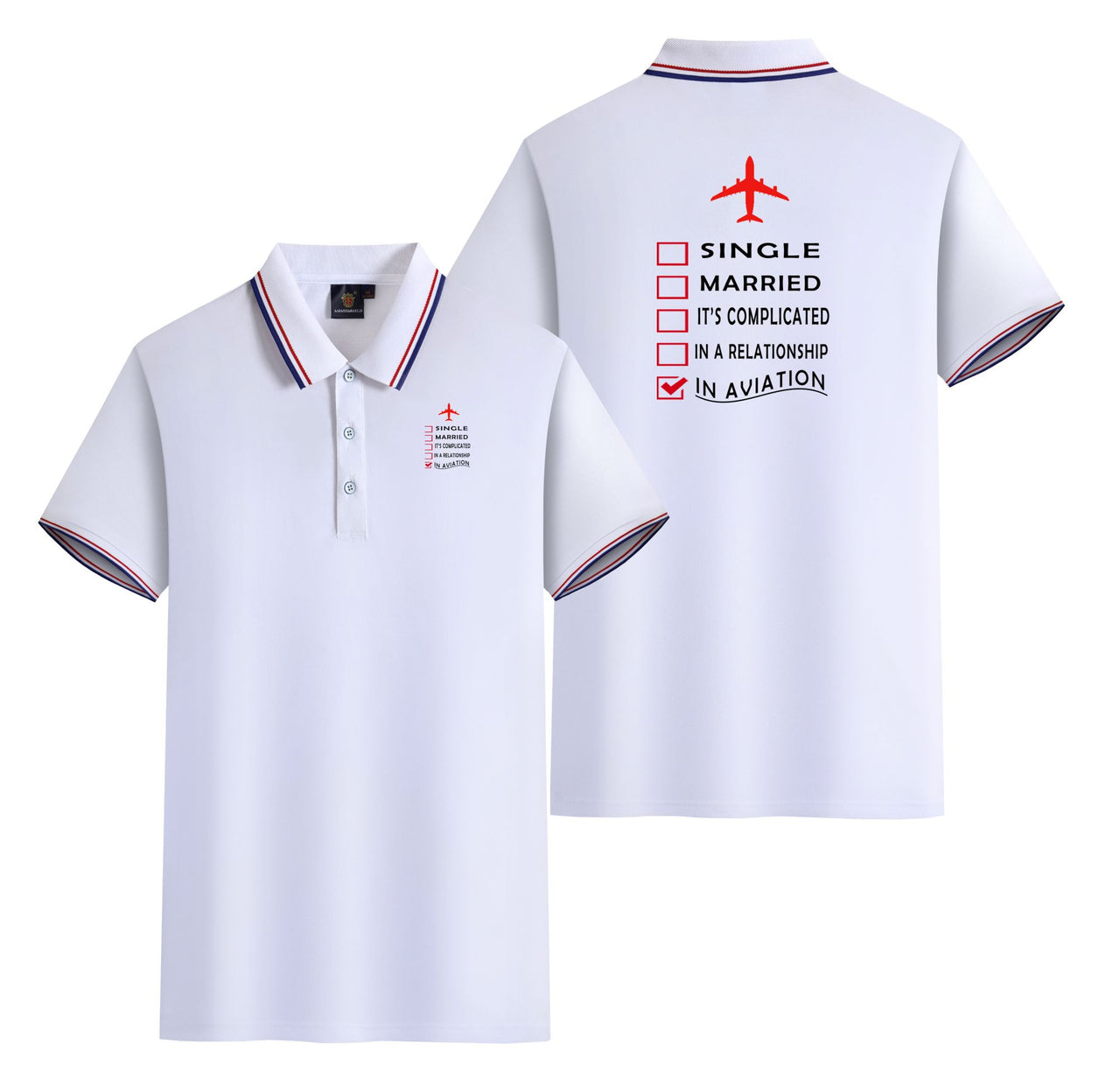 In Aviation Designed Stylish Polo T-Shirts (Double-Side)