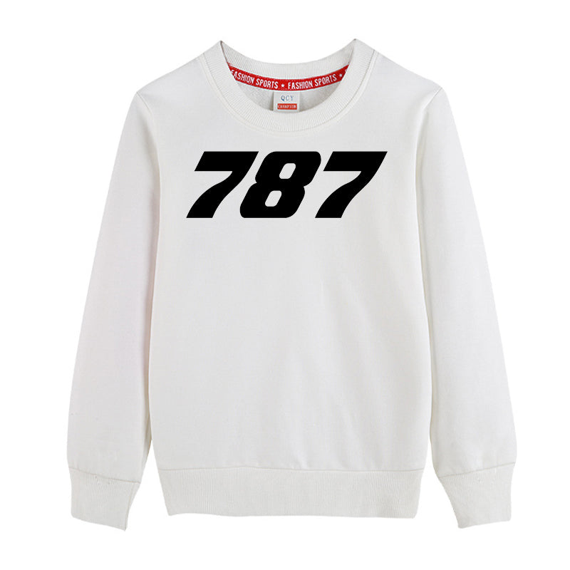 787 Flat Text Designed "CHILDREN" Sweatshirts