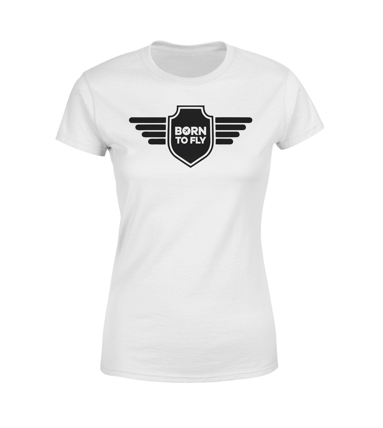 Born To Fly & Badge Designed Women T-Shirts