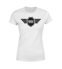 Thumbnail for Born To Fly & Badge Designed Women T-Shirts