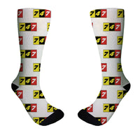 Thumbnail for Flat Colourful 747 Designed Socks