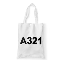 Thumbnail for A321 Flat Text Designed Tote Bags