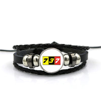 Thumbnail for Flat Colourful 737 Designed Leather Bracelets
