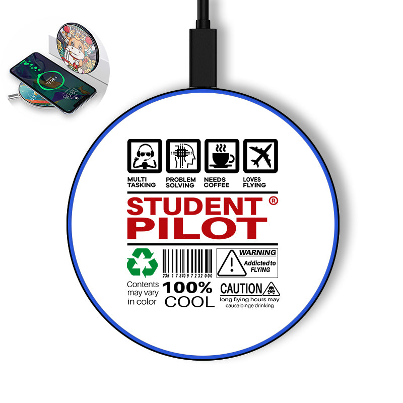 Student Pilot Label Designed Wireless Chargers