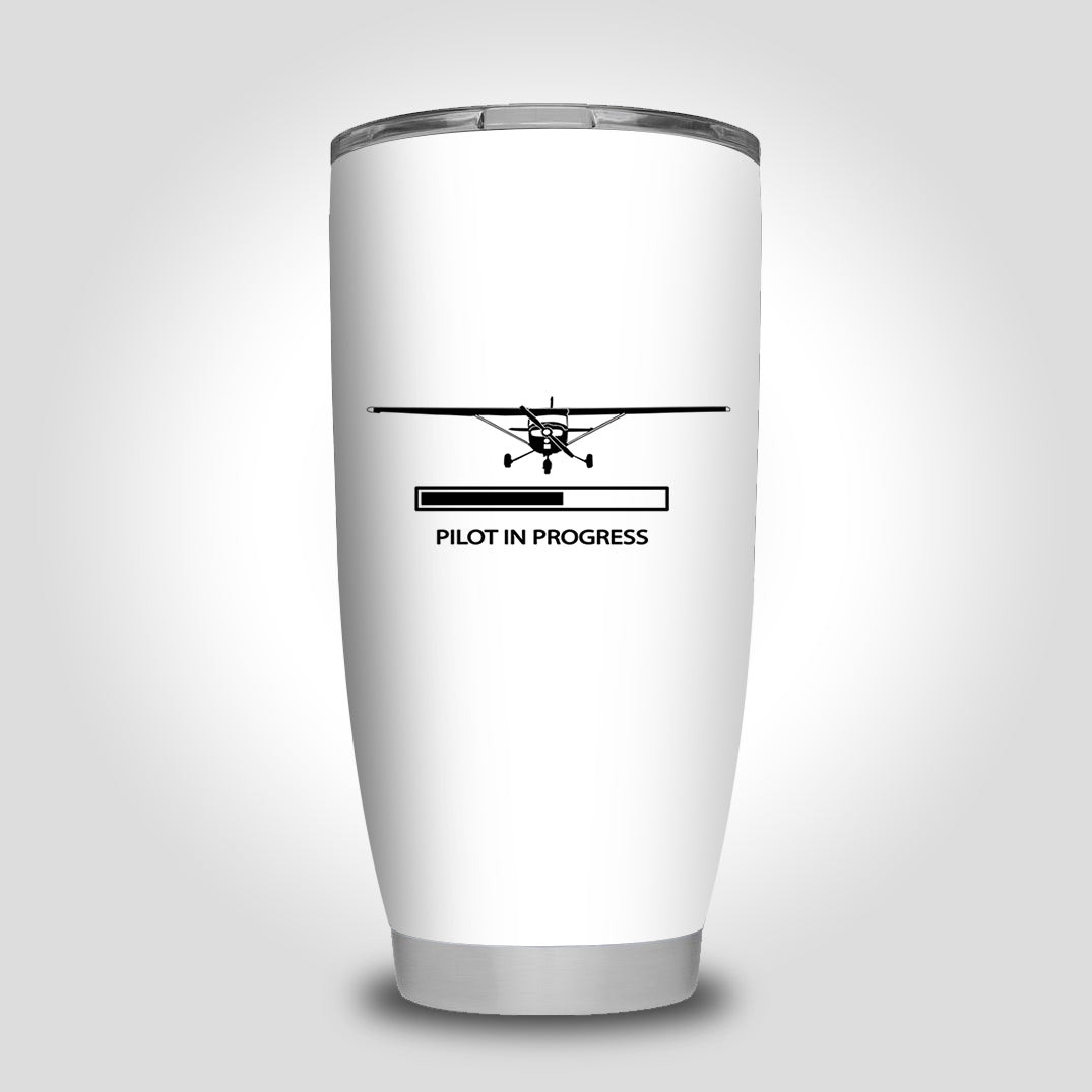 Pilot In Progress (Cessna) Designed Tumbler Travel Mugs