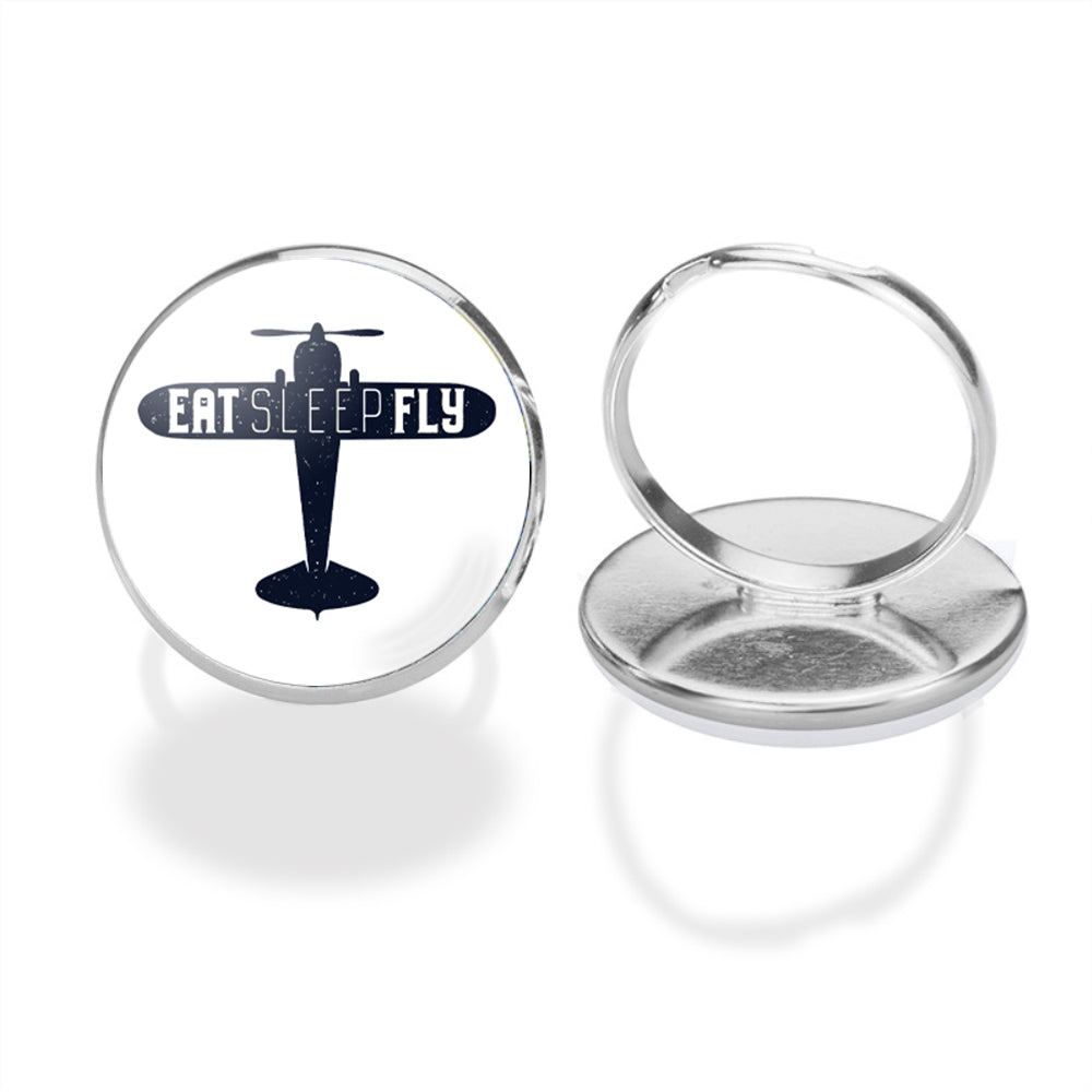 Eat Sleep Fly & Propeller Designed Rings