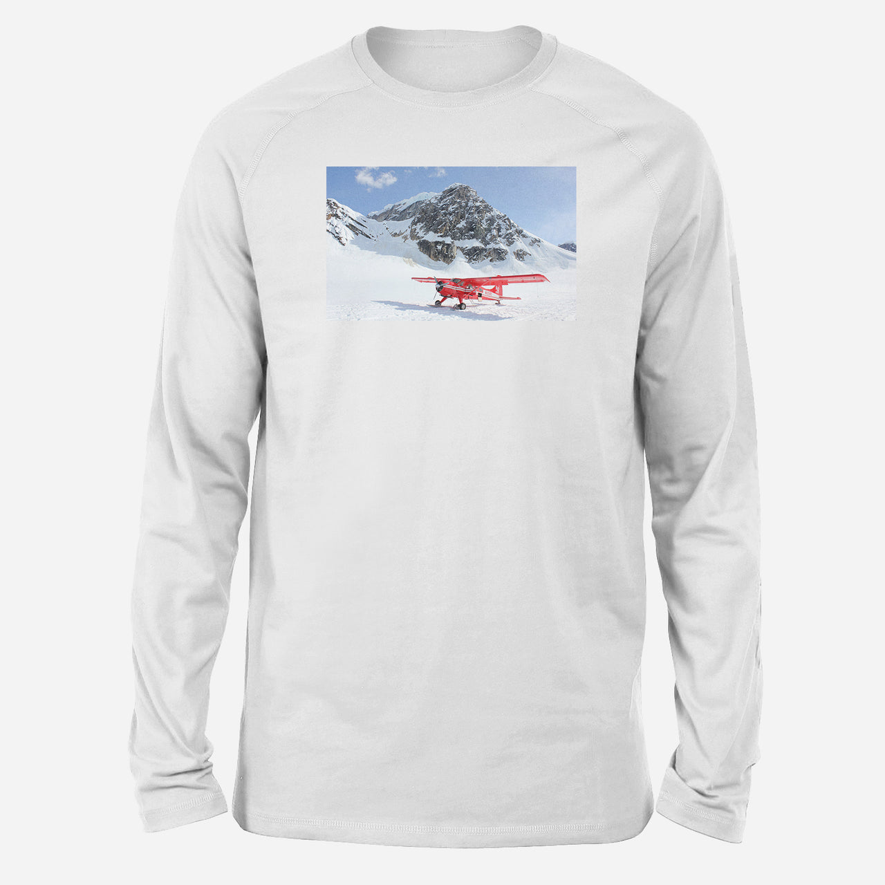 Amazing Snow Airplane Designed Long-Sleeve T-Shirts