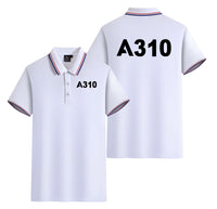 Thumbnail for A310 Flat Text Designed Stylish Polo T-Shirts (Double-Side)
