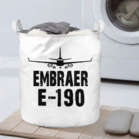 Thumbnail for Embraer E-190 & Plane Designed Laundry Baskets