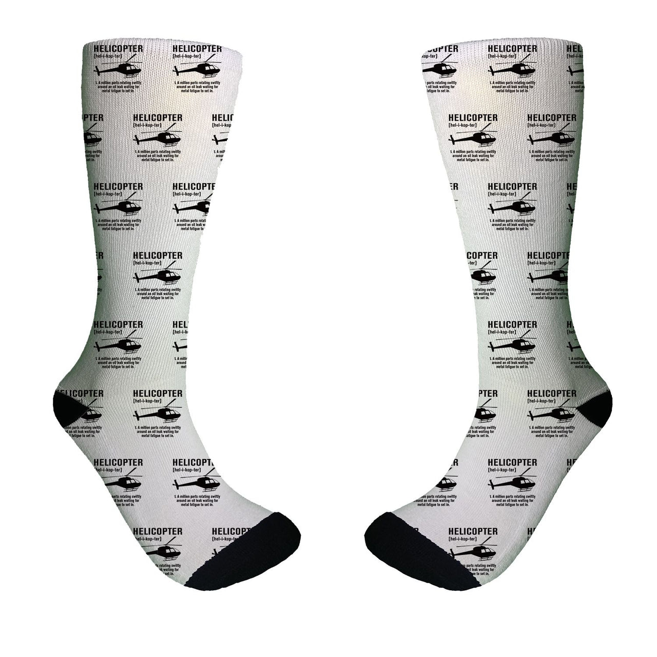 Helicopter [Noun] Designed Socks