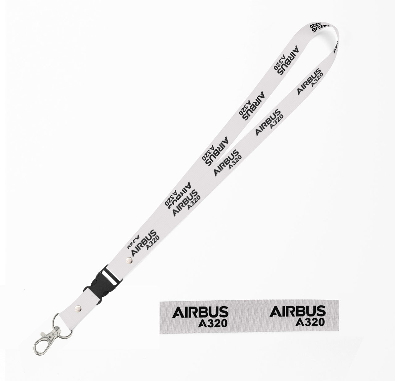Airbus A320 & Text Designed Detachable Lanyard & ID Holders