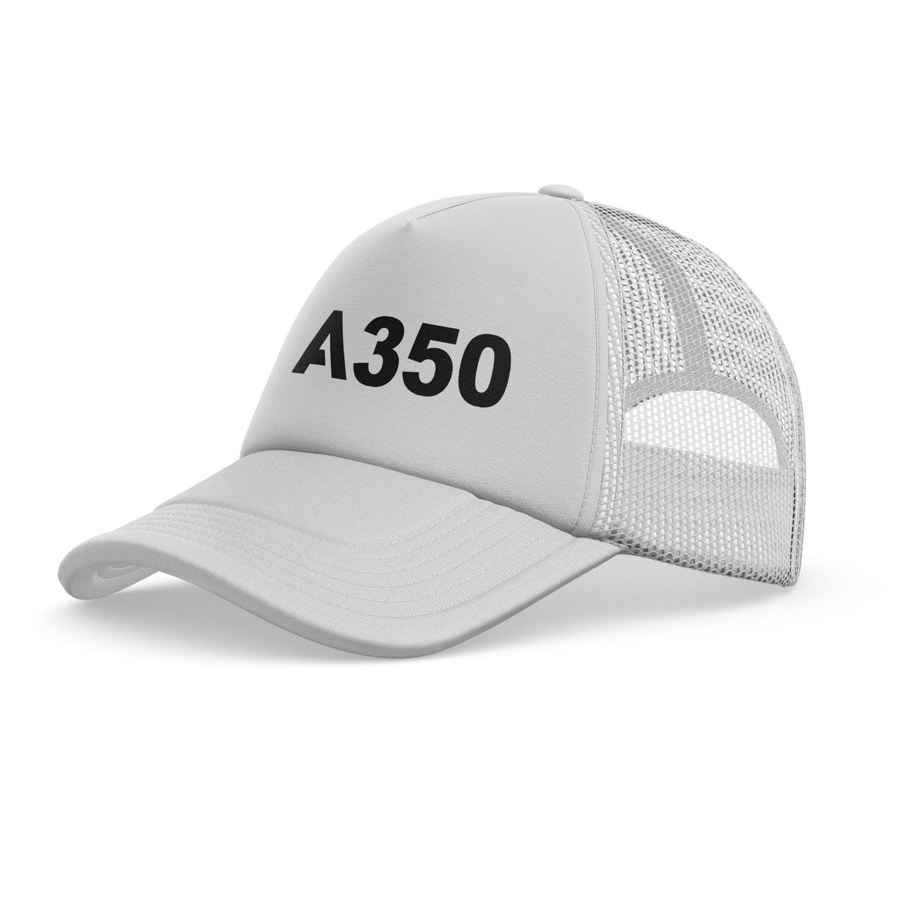 A350 Flat Text Designed Trucker Caps & Hats