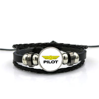 Thumbnail for Pilot & Badge Designed Leather Bracelets
