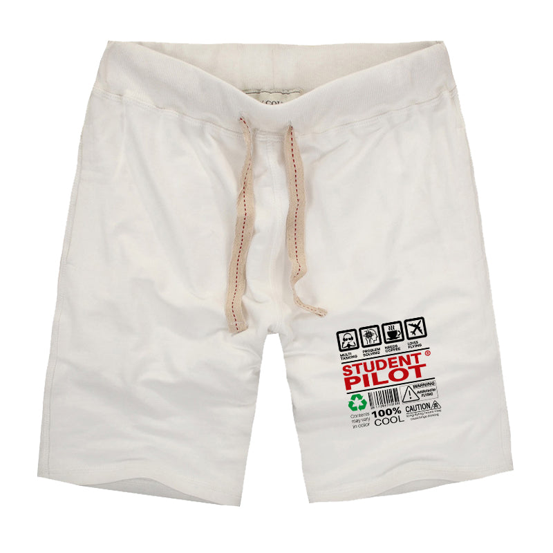 Student Pilot Label Designed Cotton Shorts