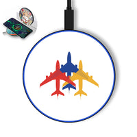 Thumbnail for Colourful 3 Airplanes Designed Wireless Chargers