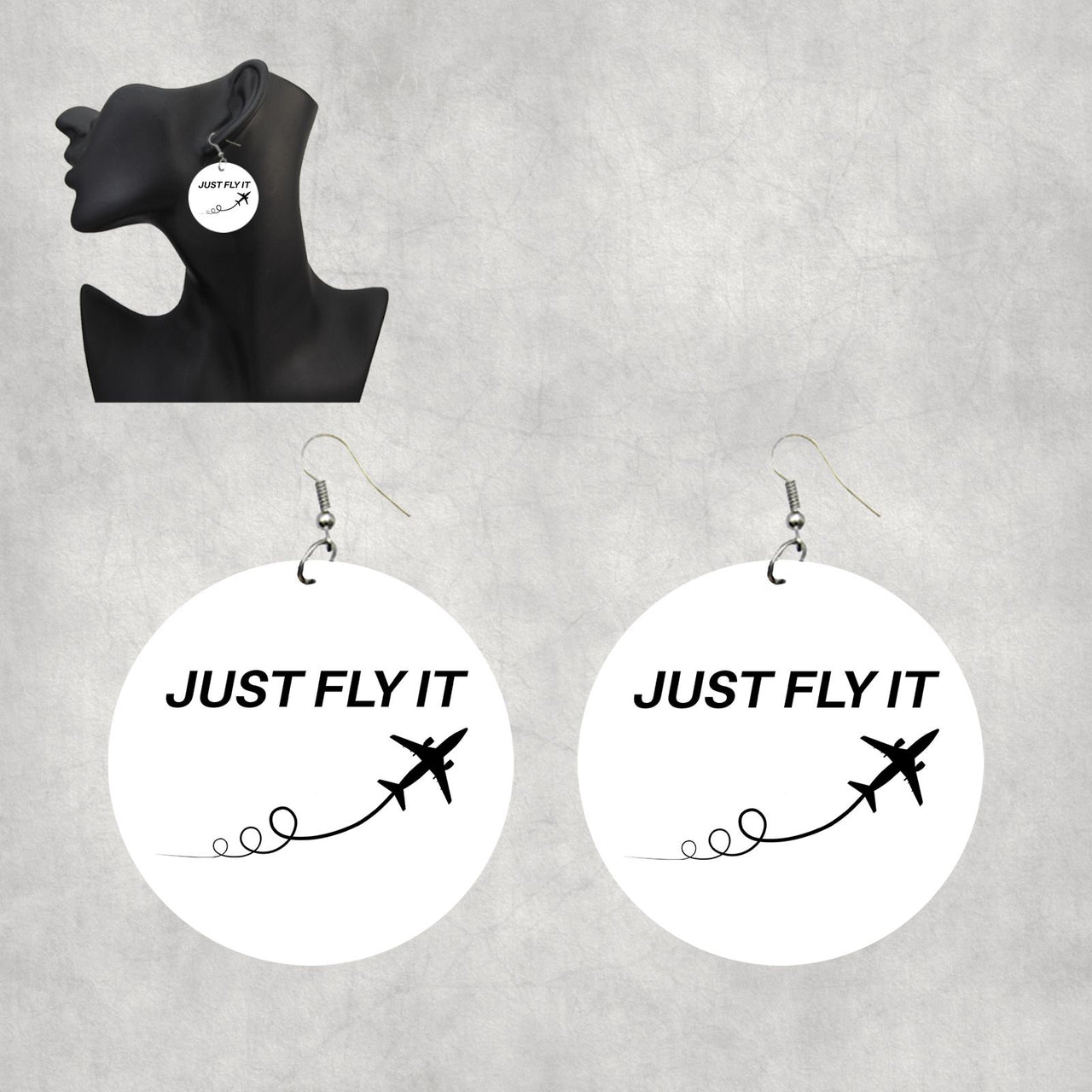 Just Fly It Designed Wooden Drop Earrings