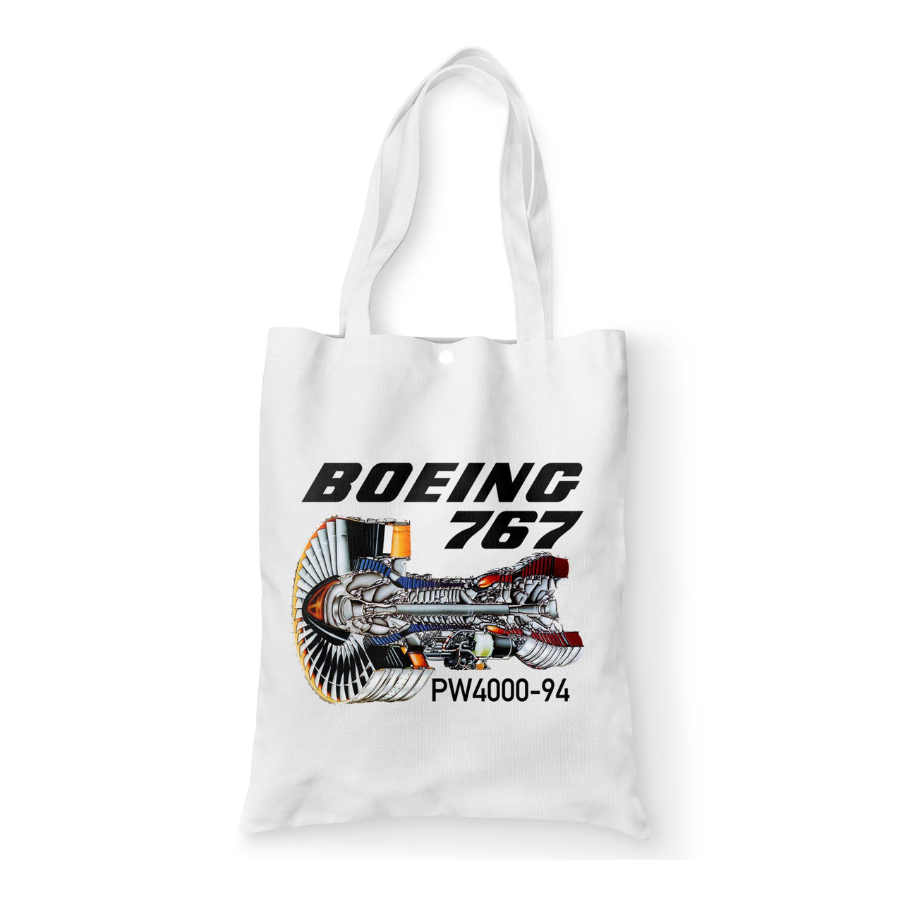 Boeing 767 Engine (PW4000-94) Designed Tote Bags