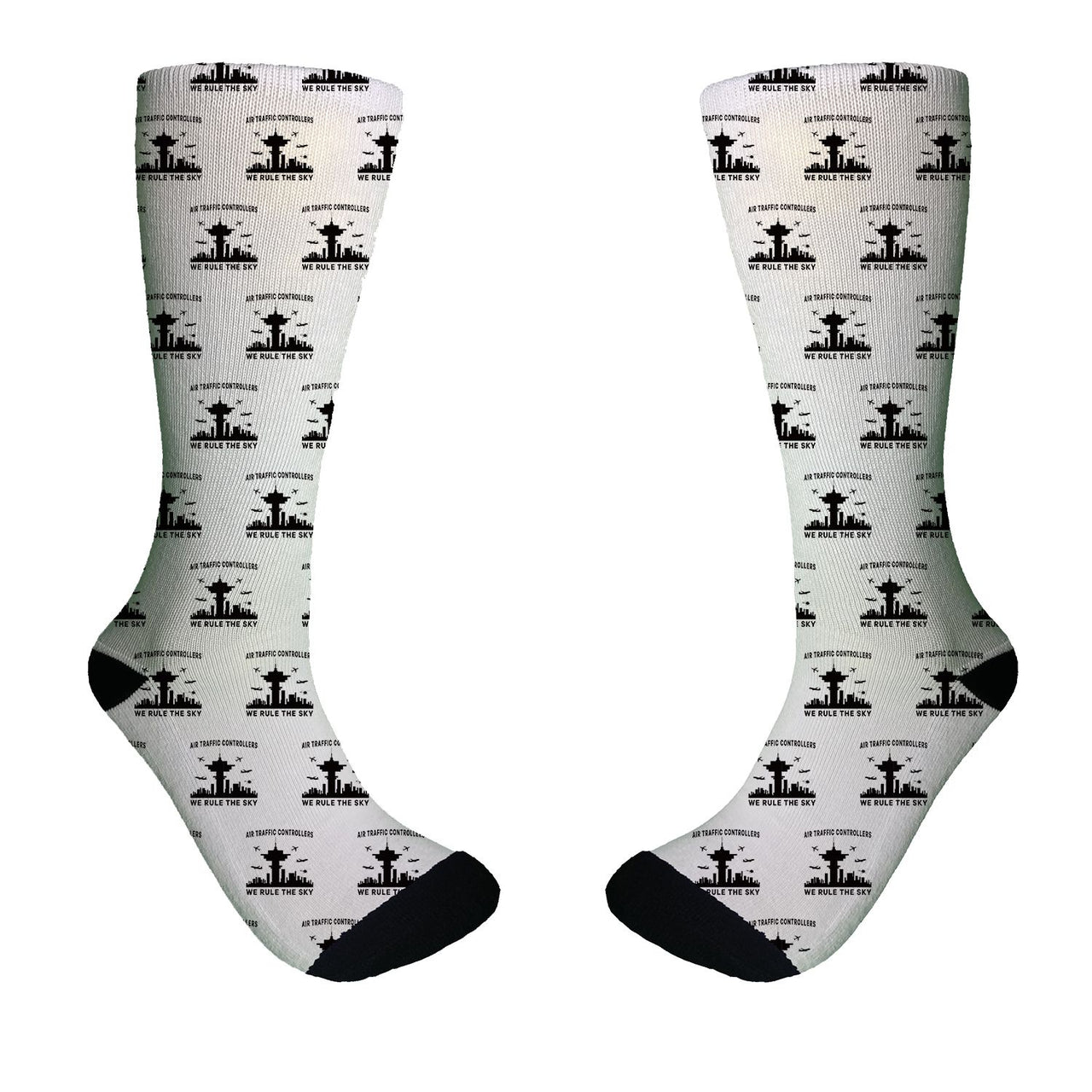 Air Traffic Controllers - We Rule The Sky Designed Socks