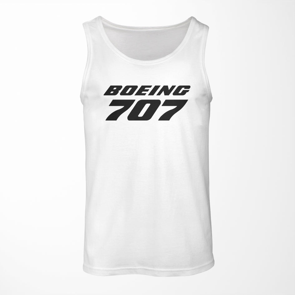 Boeing 707 & Text Designed Tank Tops