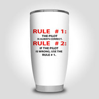 Thumbnail for Rule 1 - Pilot is Always Correct Designed Tumbler Travel Mugs