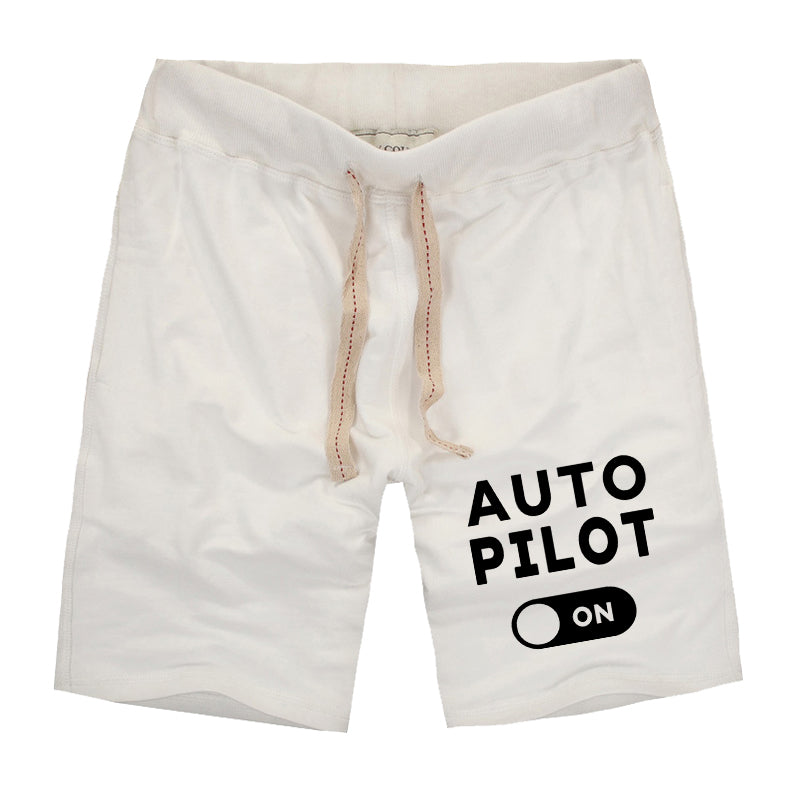 Auto Pilot ON Designed Cotton Shorts
