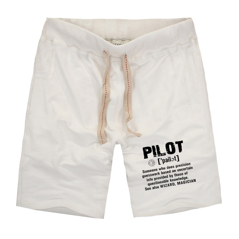 Pilot [Noun] Designed Cotton Shorts