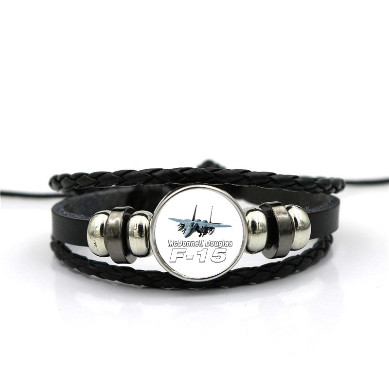 The McDonnell Douglas F15 Designed Leather Bracelets