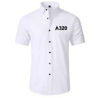 Thumbnail for A320 Flat Text Designed Short Sleeve Shirts