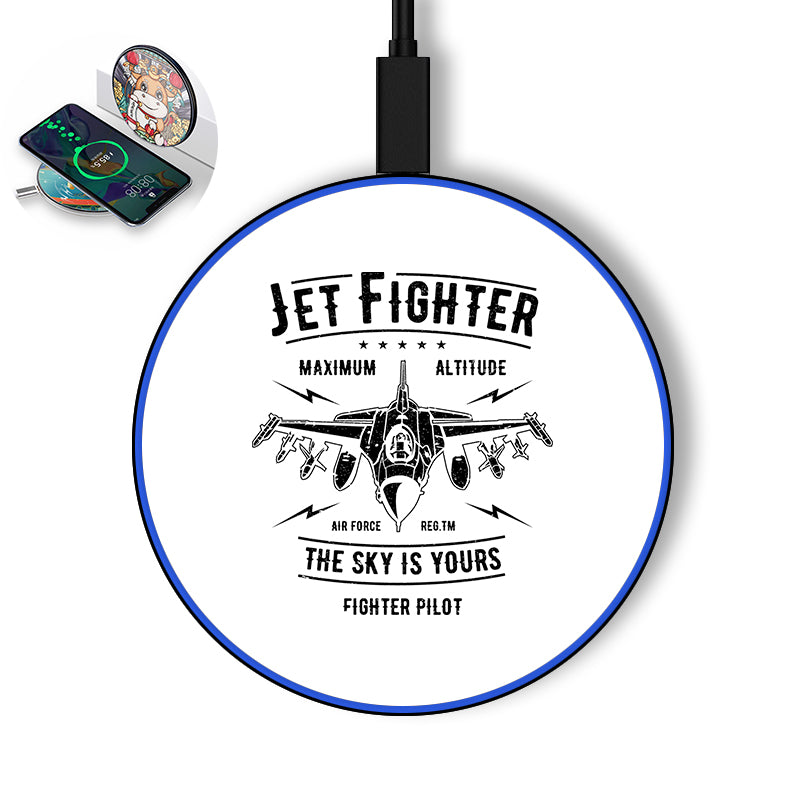 Jet Fighter - The Sky is Yours Designed Wireless Chargers