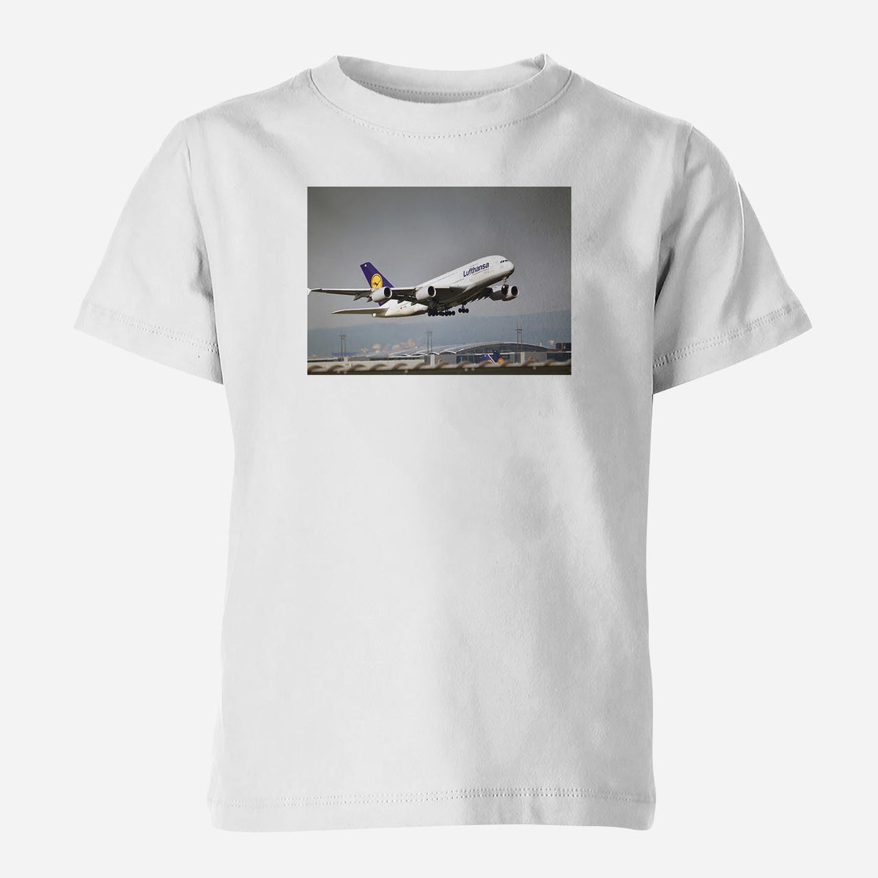 Departing Lufthansa A380 Designed Children T-Shirts