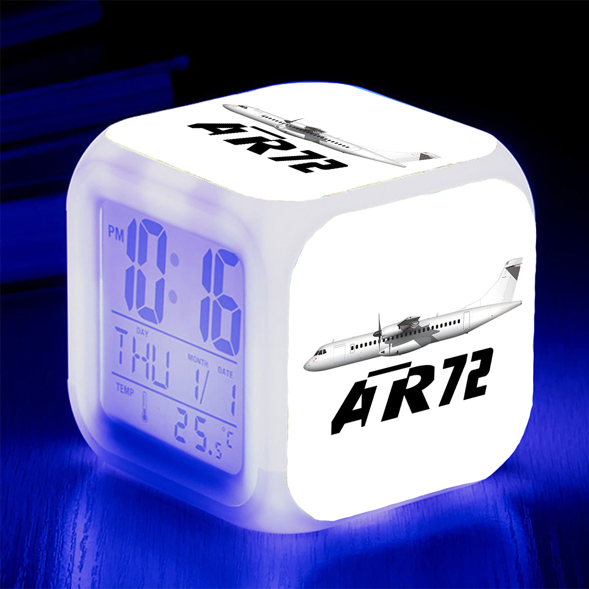 The ATR72 Designed "7 Colour" Digital Alarm Clock