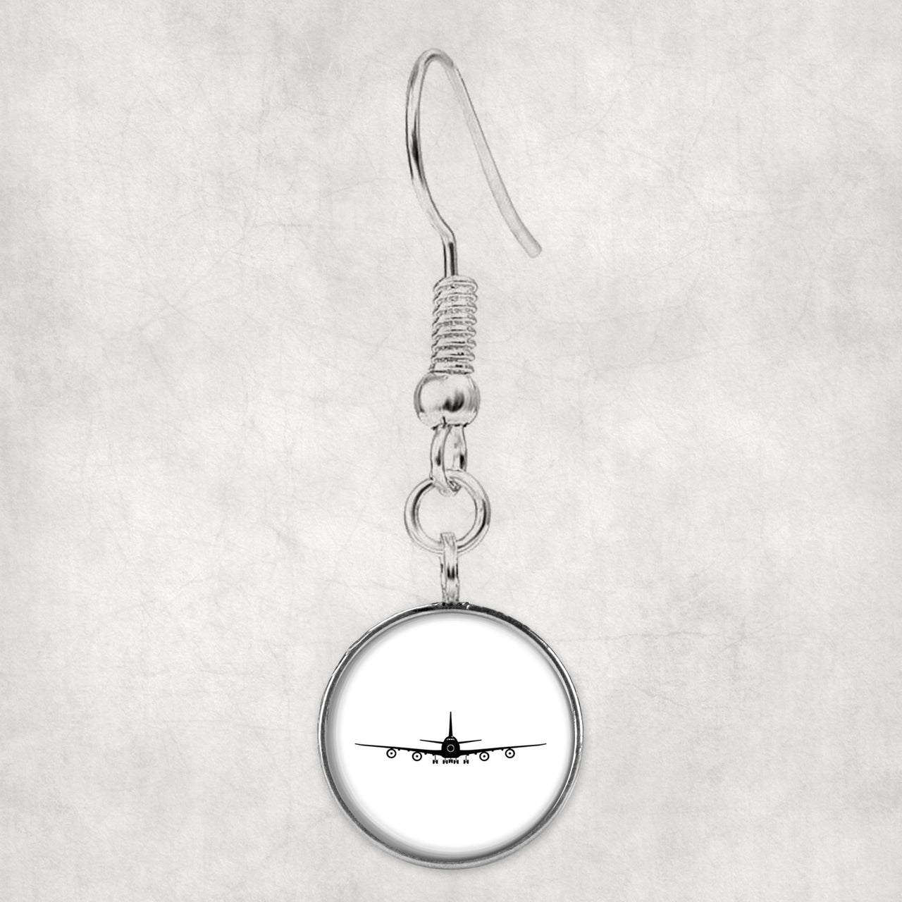 Boeing 747 Silhouette Designed Earrings