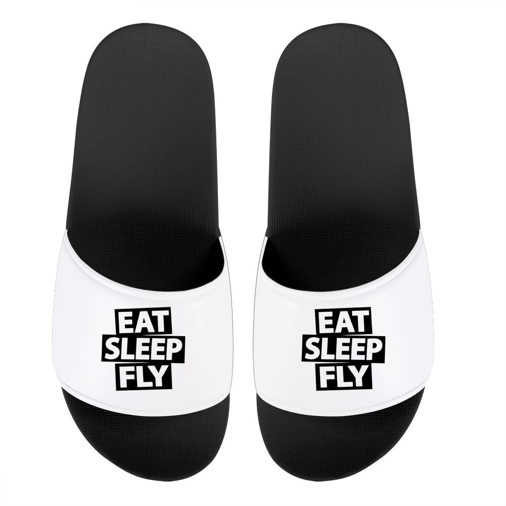 Eat Sleep Fly Designed Sport Slippers