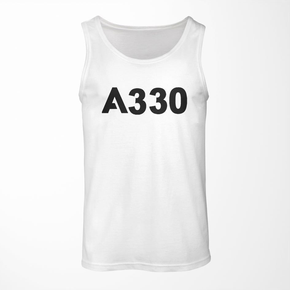 A330 Flat Text Designed Tank Tops