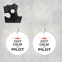 Thumbnail for Pilot (777 Silhouette) Designed Wooden Drop Earrings