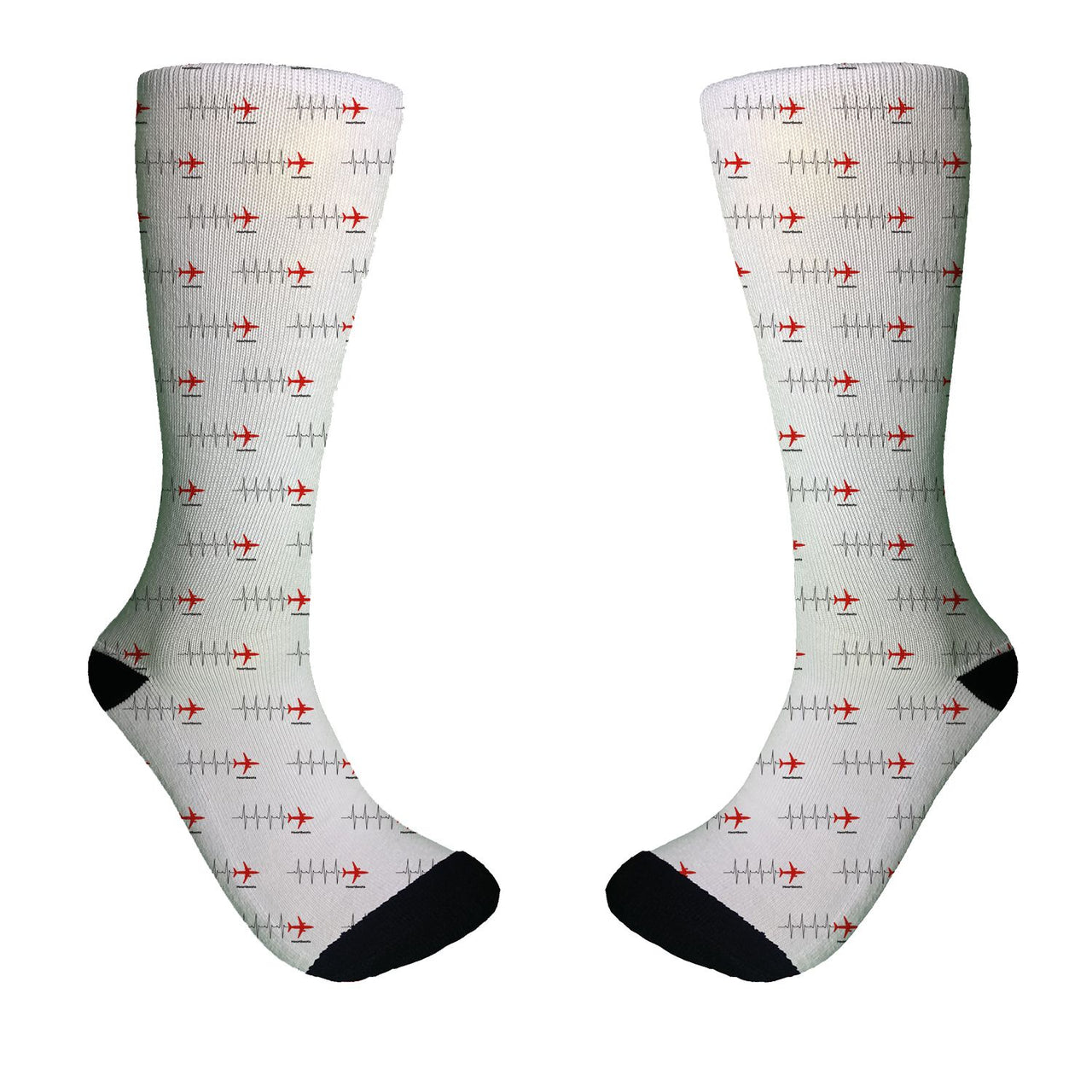 Aviation Heartbeats Designed Socks
