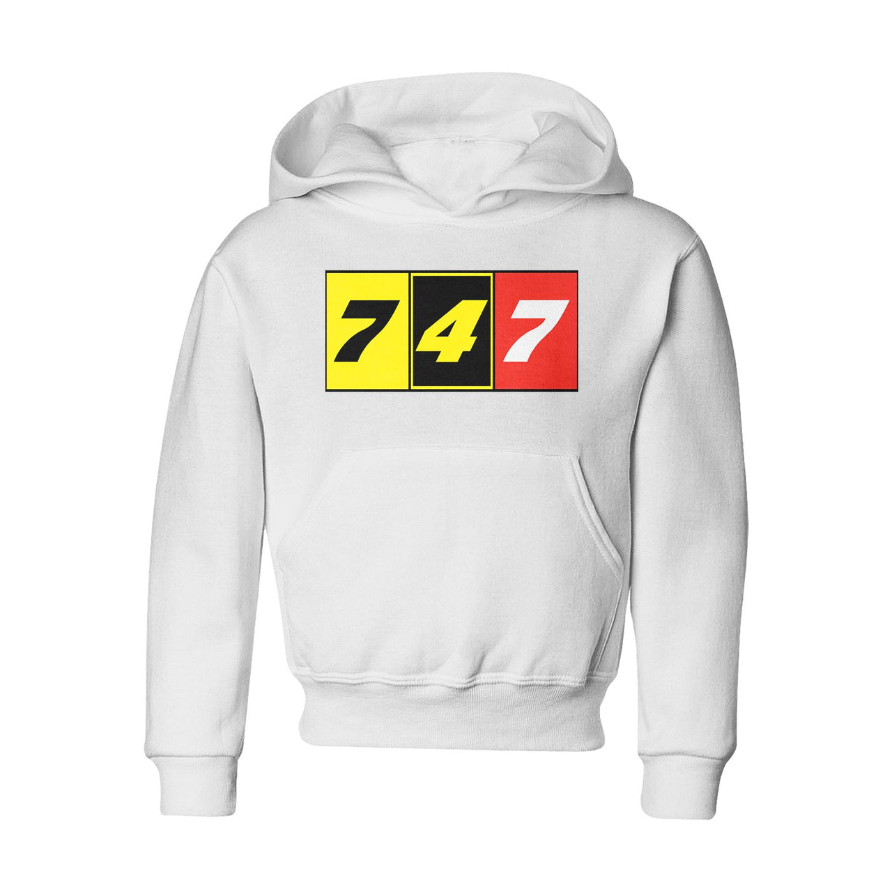 Flat Colourful 747 Designed "CHILDREN" Hoodies