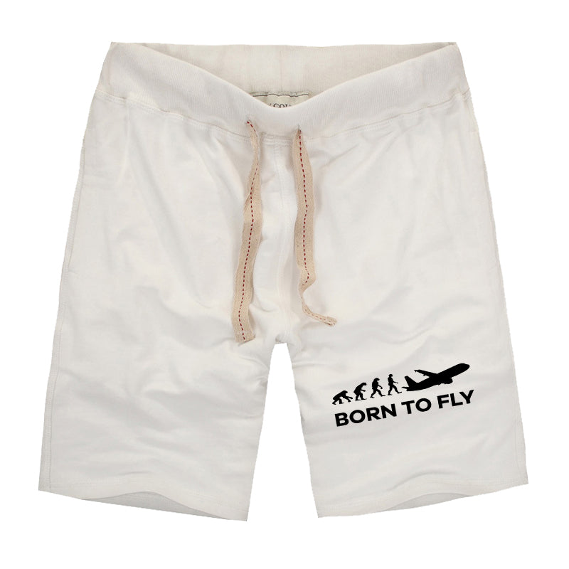 Born To Fly Designed Cotton Shorts
