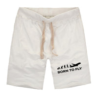 Thumbnail for Born To Fly Designed Cotton Shorts
