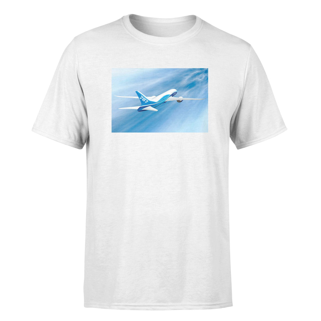Beautiful Painting of Boeing 787 Dreamliner Designed T-Shirts