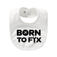 Thumbnail for Born To Fix Airplanes Designed Baby Saliva & Feeding Towels