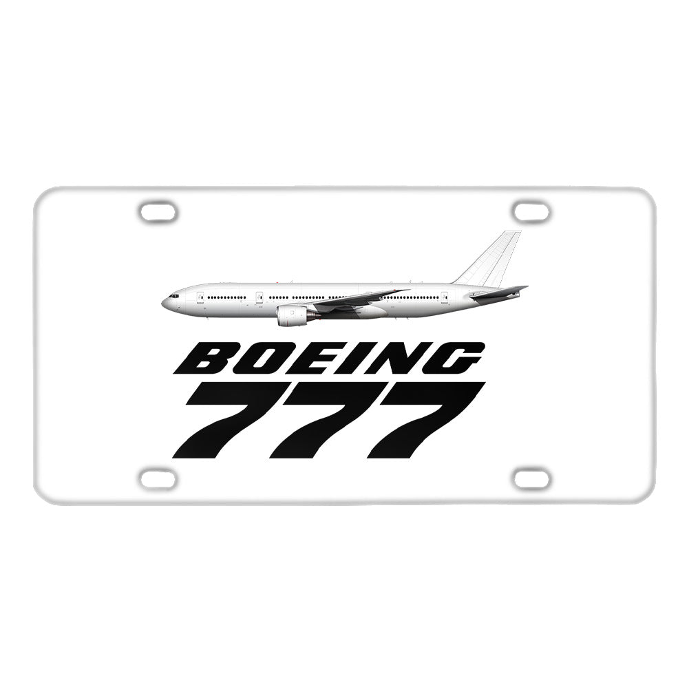 The Boeing 777 Designed Metal (License) Plates