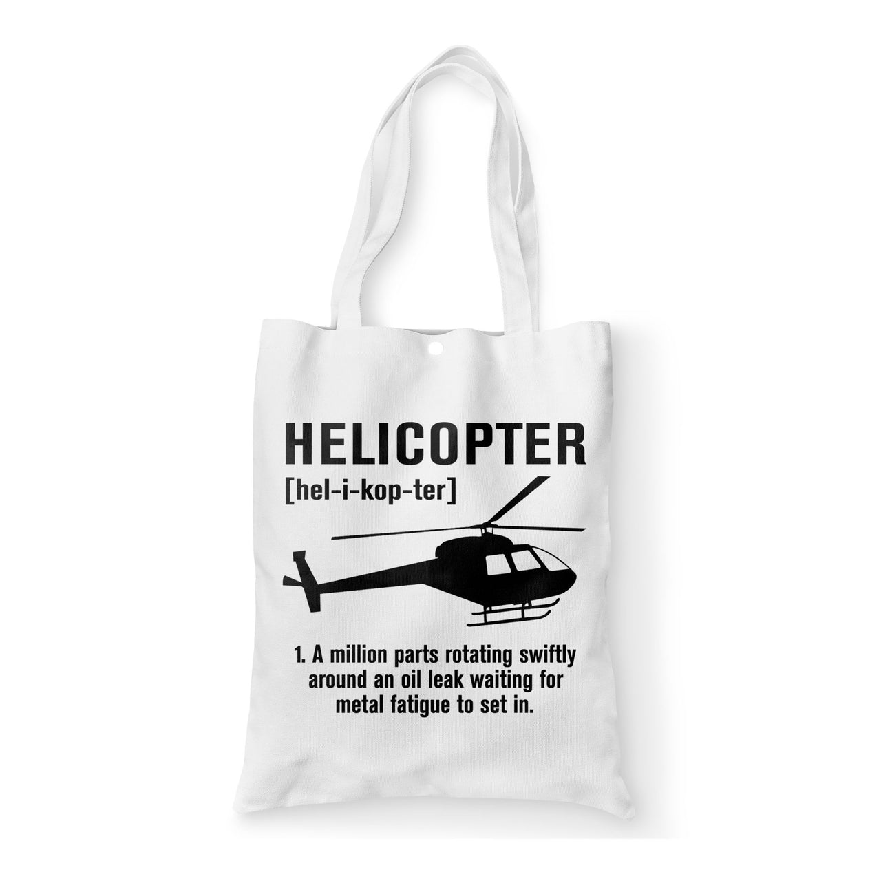 Helicopter [Noun] Designed Tote Bags