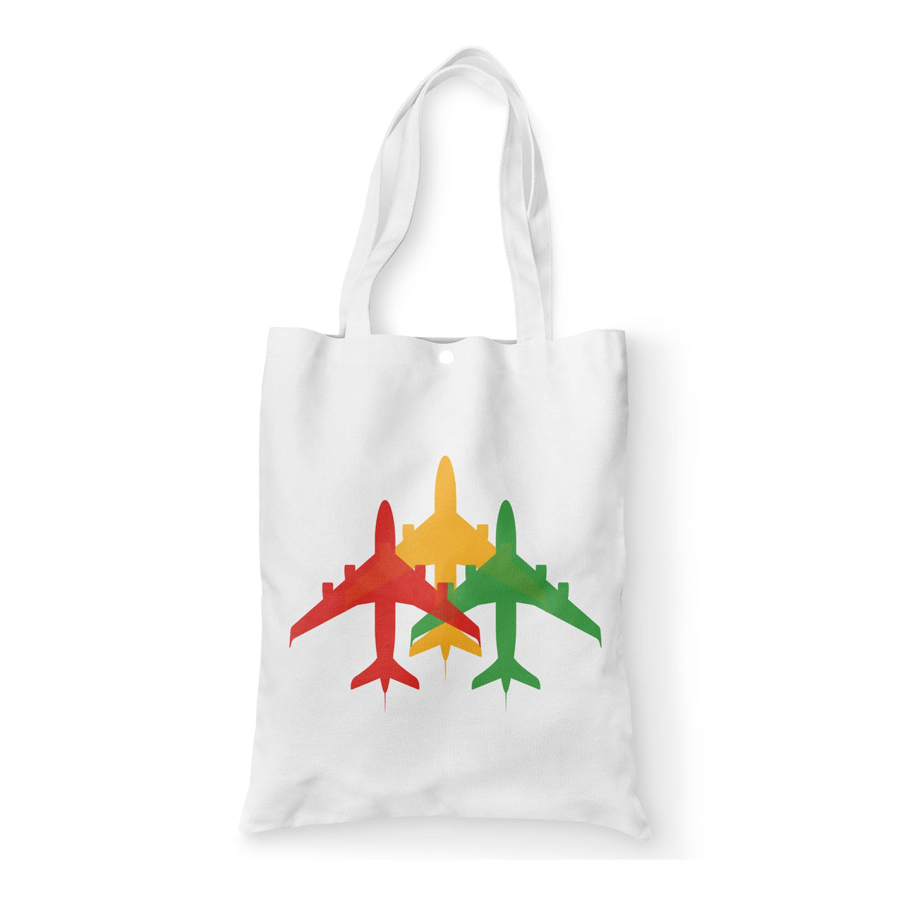 Colourful 3 Airplanes Designed Tote Bags