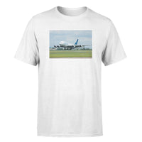Thumbnail for Departing Airbus A380 with Original Livery Designed T-Shirts